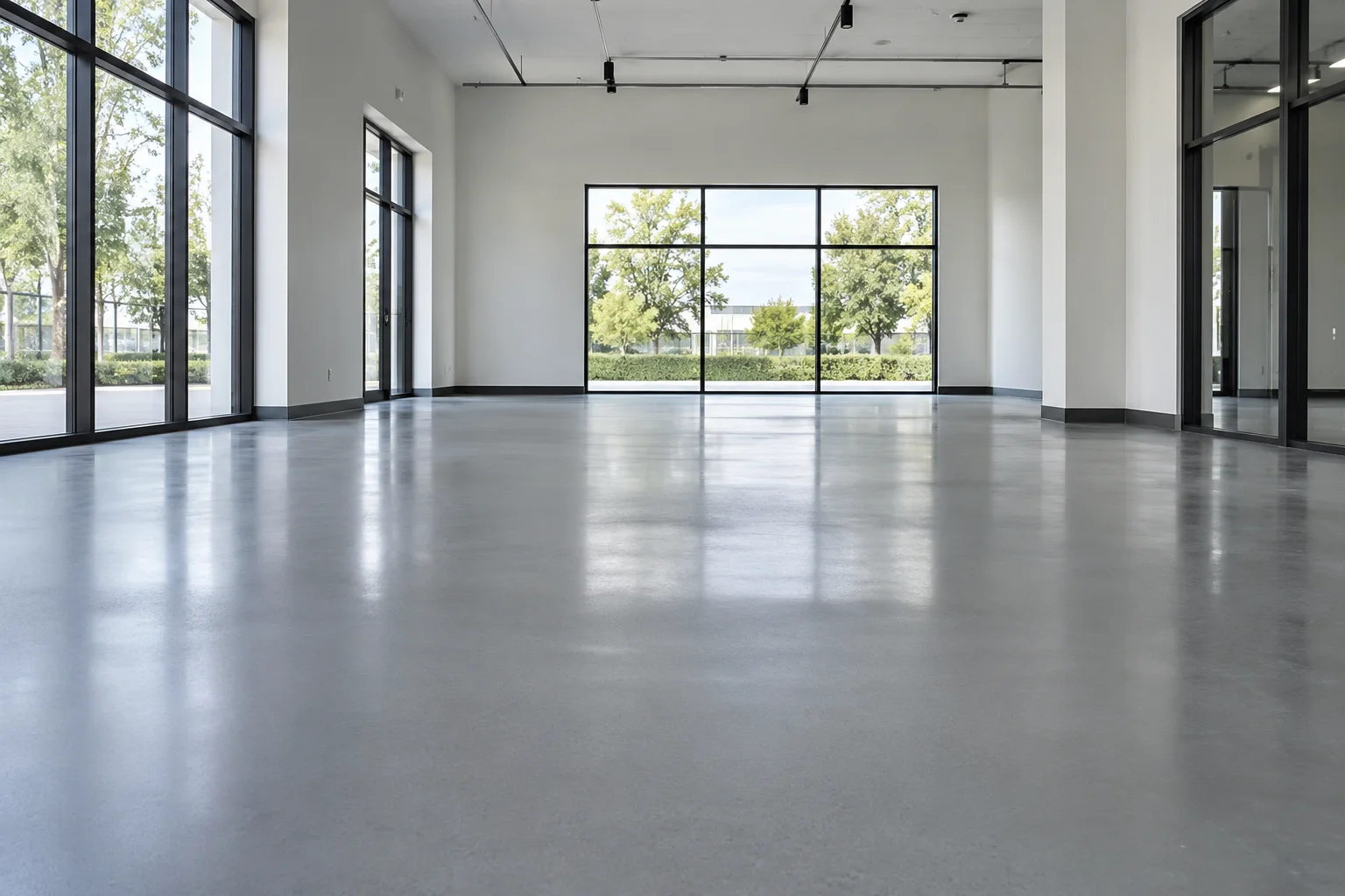 Seamless commercial floor