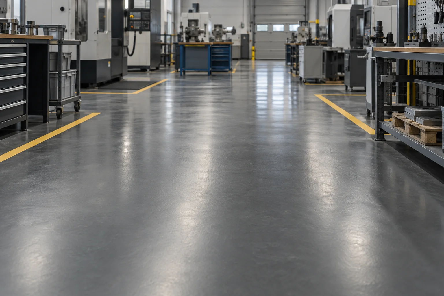 Industrial coated floor